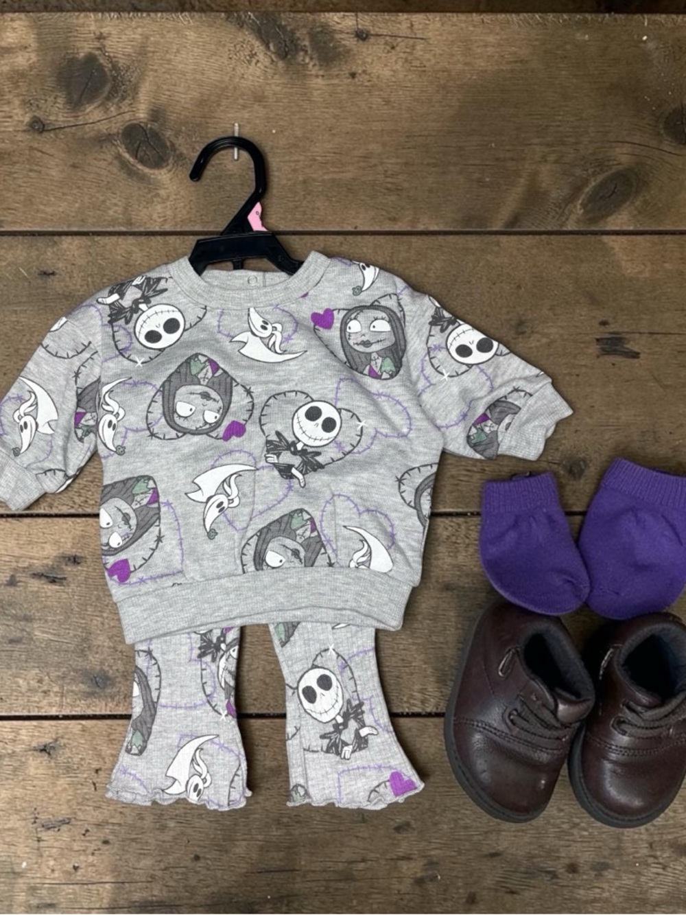 Nightmare Before Christmas Baby Set 0-3M Disney 2 Piece Outfit NEW
